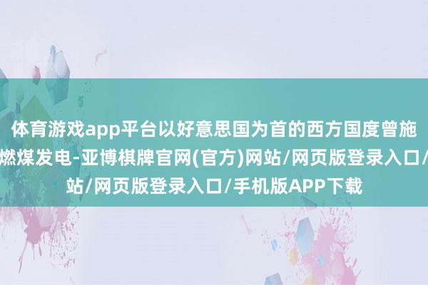 体育游戏app平台以好意思国为首的西方国度曾施压中国尽快烧毁燃煤发电-亚博棋牌官网(官方)网站/网页版登录入口/手机版APP下载