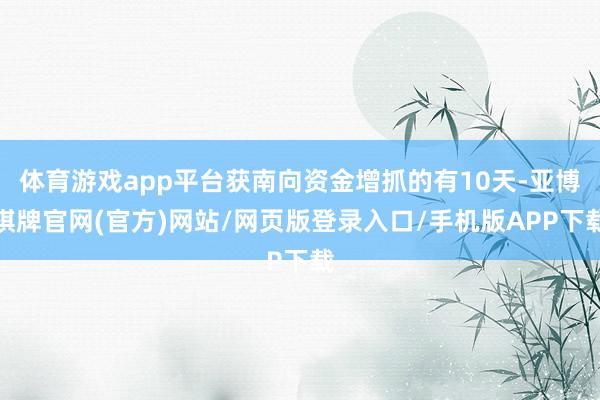体育游戏app平台获南向资金增抓的有10天-亚博棋牌官网(官方)网站/网页版登录入口/手机版APP下载