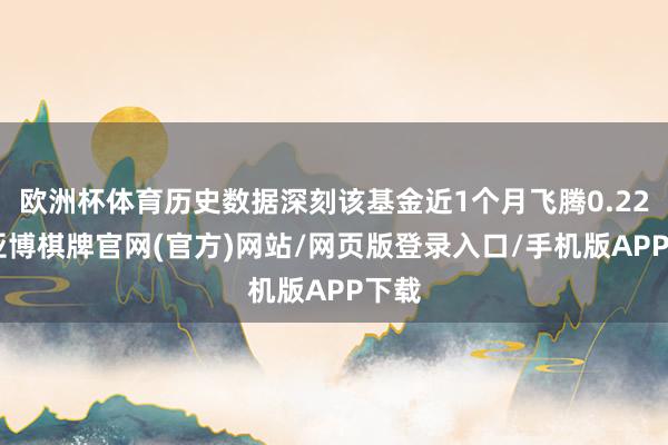 欧洲杯体育历史数据深刻该基金近1个月飞腾0.22%-亚博棋牌官网(官方)网站/网页版登录入口/手机版APP下载