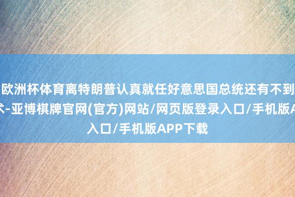 欧洲杯体育离特朗普认真就任好意思国总统还有不到两周技术-亚博棋牌官网(官方)网站/网页版登录入口/手机版APP下载