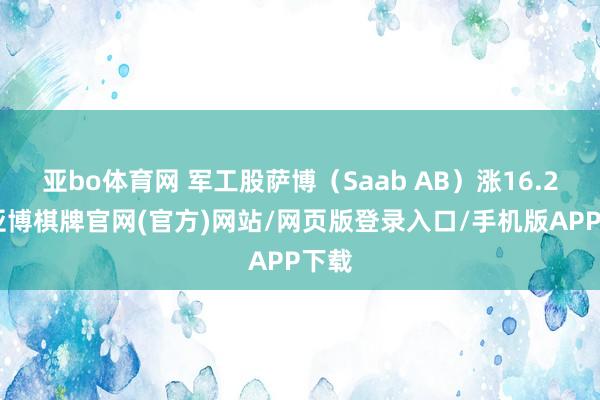 亚bo体育网 军工股萨博（Saab AB）涨16.2%-亚博棋牌官网(官方)网站/网页版登录入口/手机版APP下载